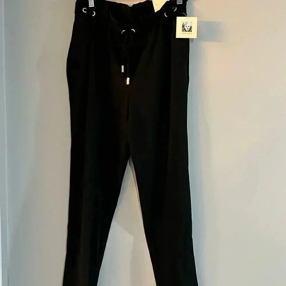NWT Anne Klein black slim ankle dress slacks with pockets XS - Picture 1 of 7